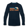 Estes Park, Colorado Long Sleeve T-Shirt - Retro Mountain Unisex Estes Park Long Sleeve Shirt - deep navy