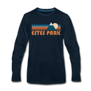 Estes Park, Colorado Long Sleeve T-Shirt - Retro Mountain Unisex Estes Park Long Sleeve Shirt - deep navy