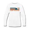 Fort Collins, Colorado Long Sleeve T-Shirt - Retro Mountain Unisex Fort Collins Long Sleeve Shirt - white