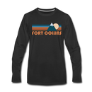 Fort Collins, Colorado Long Sleeve T-Shirt - Retro Mountain Unisex Fort Collins Long Sleeve Shirt - black