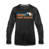 Fort Collins, Colorado Long Sleeve T-Shirt - Retro Mountain Unisex Fort Collins Long Sleeve Shirt - charcoal gray