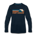 Fort Collins, Colorado Long Sleeve T-Shirt - Retro Mountain Unisex Fort Collins Long Sleeve Shirt - deep navy