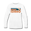 Idaho Long Sleeve T-Shirt - Retro Mountain Unisex Idaho Long Sleeve Shirt - white