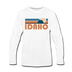 Idaho Long Sleeve T-Shirt - Retro Mountain Unisex Idaho Long Sleeve Shirt - white