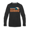 Idaho Long Sleeve T-Shirt - Retro Mountain Unisex Idaho Long Sleeve Shirt - black