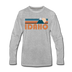 Idaho Long Sleeve T-Shirt - Retro Mountain Unisex Idaho Long Sleeve Shirt - heather gray