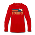 Idaho Long Sleeve T-Shirt - Retro Mountain Unisex Idaho Long Sleeve Shirt - red