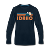 Idaho Long Sleeve T-Shirt - Retro Mountain Unisex Idaho Long Sleeve Shirt - deep navy