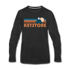 Keystone, Colorado Long Sleeve T-Shirt - Retro Mountain Unisex Keystone Long Sleeve Shirt - black