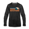 Keystone, Colorado Long Sleeve T-Shirt - Retro Mountain Unisex Keystone Long Sleeve Shirt - charcoal gray