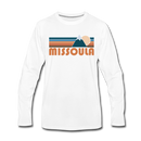 Missoula, Montana Long Sleeve T-Shirt - Retro Mountain Unisex Missoula Long Sleeve Shirt - white