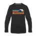 Missoula, Montana Long Sleeve T-Shirt - Retro Mountain Unisex Missoula Long Sleeve Shirt - black