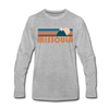 Missoula, Montana Long Sleeve T-Shirt - Retro Mountain Unisex Missoula Long Sleeve Shirt - heather gray
