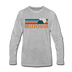 Missoula, Montana Long Sleeve T-Shirt - Retro Mountain Unisex Missoula Long Sleeve Shirt - heather gray