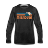 Missoula, Montana Long Sleeve T-Shirt - Retro Mountain Unisex Missoula Long Sleeve Shirt - charcoal gray