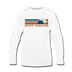 North Carolina Long Sleeve T-Shirt - Retro Mountain Unisex North Carolina Long Sleeve Shirt - white