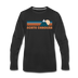 North Carolina Long Sleeve T-Shirt - Retro Mountain Unisex North Carolina Long Sleeve Shirt - black