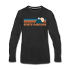 North Carolina Long Sleeve T-Shirt - Retro Mountain Unisex North Carolina Long Sleeve Shirt