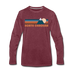 North Carolina Long Sleeve T-Shirt - Retro Mountain Unisex North Carolina Long Sleeve Shirt - heather burgundy