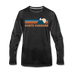 North Carolina Long Sleeve T-Shirt - Retro Mountain Unisex North Carolina Long Sleeve Shirt - charcoal gray