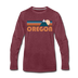 Oregon Long Sleeve T-Shirt - Retro Mountain Unisex Oregon Long Sleeve Shirt - heather burgundy