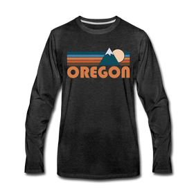 Oregon Long Sleeve T-Shirt - Retro Mountain Unisex Oregon Long Sleeve Shirt