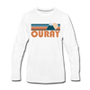 Ouray, Colorado Long Sleeve T-Shirt - Retro Mountain Unisex Ouray Long Sleeve Shirt - white