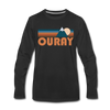 Ouray, Colorado Long Sleeve T-Shirt - Retro Mountain Unisex Ouray Long Sleeve Shirt - black