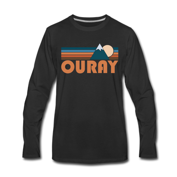 Ouray, Colorado Long Sleeve T-Shirt - Retro Mountain Unisex Ouray Long Sleeve Shirt - black