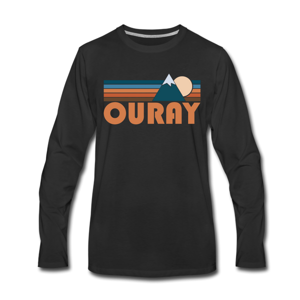 Ouray, Colorado Long Sleeve T-Shirt - Retro Mountain Unisex Ouray Long Sleeve Shirt - black