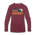 Ouray, Colorado Long Sleeve T-Shirt - Retro Mountain Unisex Ouray Long Sleeve Shirt - heather burgundy