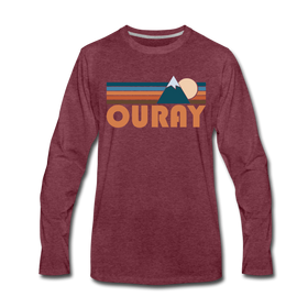 Ouray, Colorado Long Sleeve T-Shirt - Retro Mountain Unisex Ouray Long Sleeve Shirt