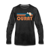 Ouray, Colorado Long Sleeve T-Shirt - Retro Mountain Unisex Ouray Long Sleeve Shirt - charcoal gray