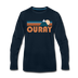 Ouray, Colorado Long Sleeve T-Shirt - Retro Mountain Unisex Ouray Long Sleeve Shirt - deep navy