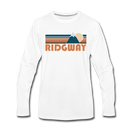 Ridgway, Colorado Long Sleeve T-Shirt - Retro Mountain Unisex Ridgway Long Sleeve Shirt - white