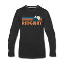 Ridgway, Colorado Long Sleeve T-Shirt - Retro Mountain Unisex Ridgway Long Sleeve Shirt - black