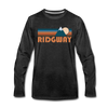 Ridgway, Colorado Long Sleeve T-Shirt - Retro Mountain Unisex Ridgway Long Sleeve Shirt - charcoal gray