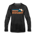 Ridgway, Colorado Long Sleeve T-Shirt - Retro Mountain Unisex Ridgway Long Sleeve Shirt - charcoal gray