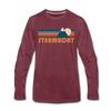 Steamboat, Colorado Long Sleeve T-Shirt - Retro Mountain Unisex Steamboat Long Sleeve Shirt - heather burgundy