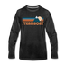 Steamboat, Colorado Long Sleeve T-Shirt - Retro Mountain Unisex Steamboat Long Sleeve Shirt - charcoal gray