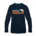 Steamboat, Colorado Long Sleeve T-Shirt - Retro Mountain Unisex Steamboat Long Sleeve Shirt - deep navy