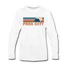 Park City, Utah Long Sleeve T-Shirt - Retro Mountain Unisex Park City Long Sleeve Shirt - white