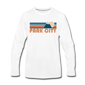 Park City, Utah Long Sleeve T-Shirt - Retro Mountain Unisex Park City Long Sleeve Shirt - white