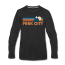 Park City, Utah Long Sleeve T-Shirt - Retro Mountain Unisex Park City Long Sleeve Shirt - black