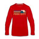 Park City, Utah Long Sleeve T-Shirt - Retro Mountain Unisex Park City Long Sleeve Shirt - red