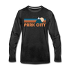 Park City, Utah Long Sleeve T-Shirt - Retro Mountain Unisex Park City Long Sleeve Shirt - charcoal gray