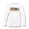 Snowmass, Colorado Long Sleeve T-Shirt - Retro Mountain Unisex Snowmass Long Sleeve Shirt - white