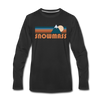 Snowmass, Colorado Long Sleeve T-Shirt - Retro Mountain Unisex Snowmass Long Sleeve Shirt - black