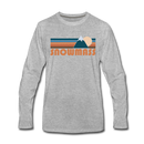 Snowmass, Colorado Long Sleeve T-Shirt - Retro Mountain Unisex Snowmass Long Sleeve Shirt - heather gray