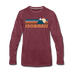 Snowmass, Colorado Long Sleeve T-Shirt - Retro Mountain Unisex Snowmass Long Sleeve Shirt - heather burgundy